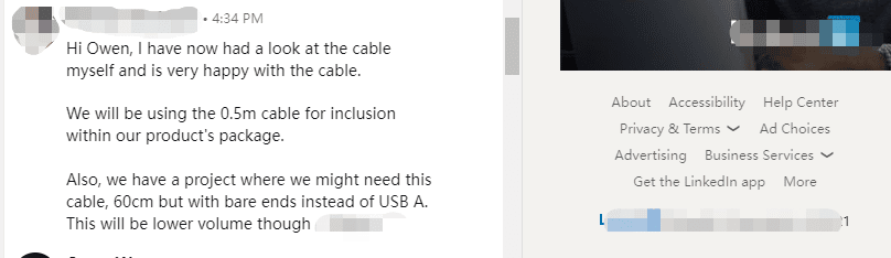 usb c cable manufacturer customer feedback