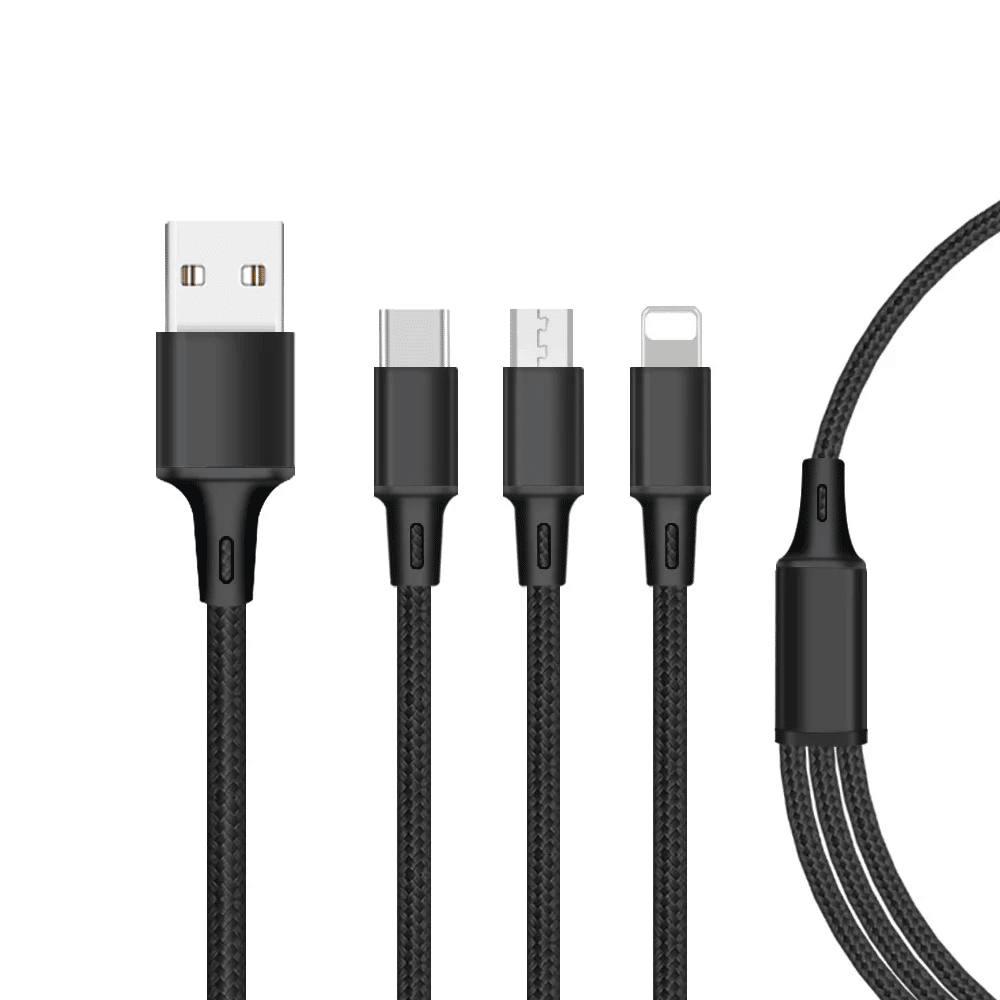 3 in 1 USB Cable Factory - USB C Cable Manufacturer-Wandkey