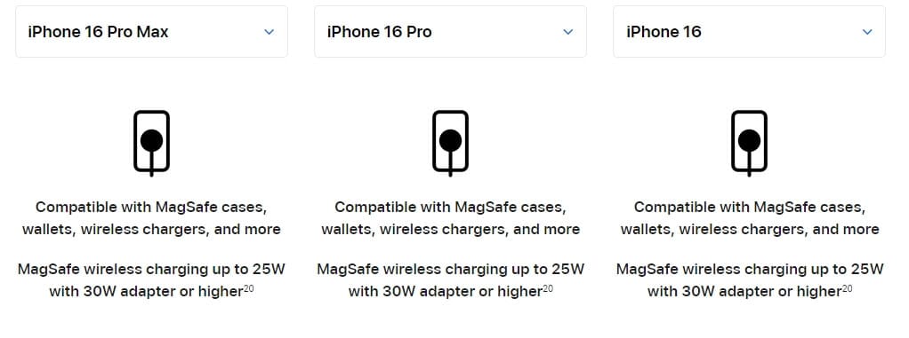 iphone 16 magsafe wireless charging